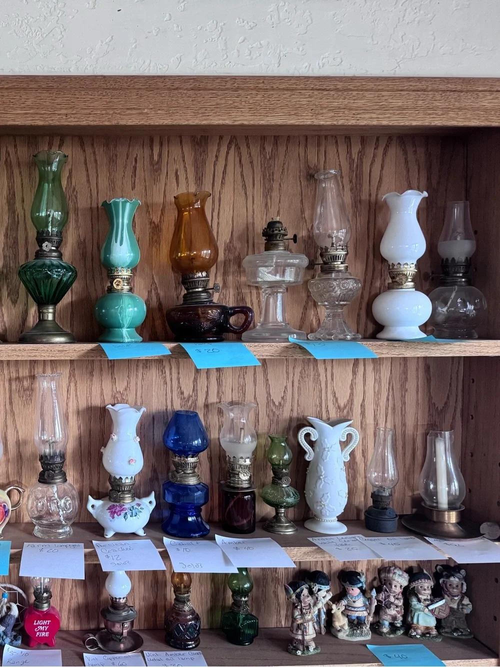 Vintage-Style Mini Glass Oil Lamps